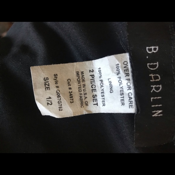 Black 2 piece dress with extra sequined top - Picture 4 of 6